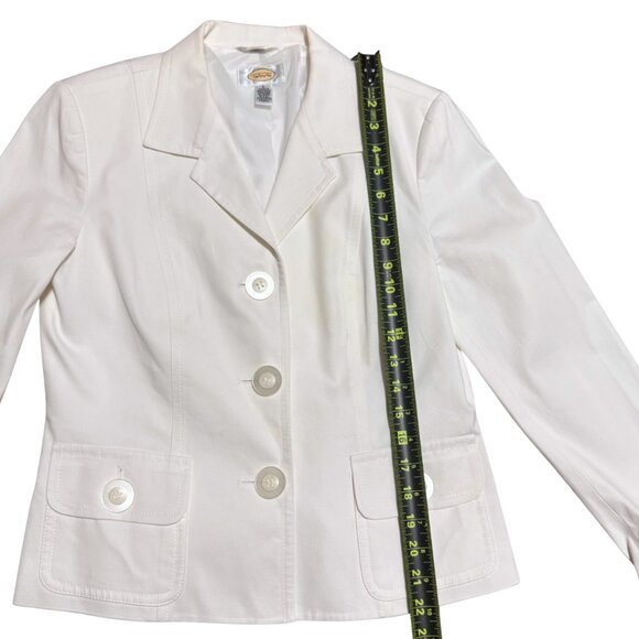 Talbots Ivory Single-Breasted Blazer Size 6 – Worn Once - Picture 13 of 17